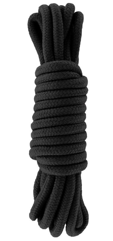 Soft Bondage - Sfoara Bondage Rope, 5 m, Negru, Passion Labs, Erotic24.ro