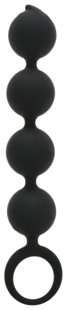 Bile Anale - Bile Anale Lovely Beads, Silicon, Negru, 15 cm, Passion Labs, Sensations, Erotic24.ro