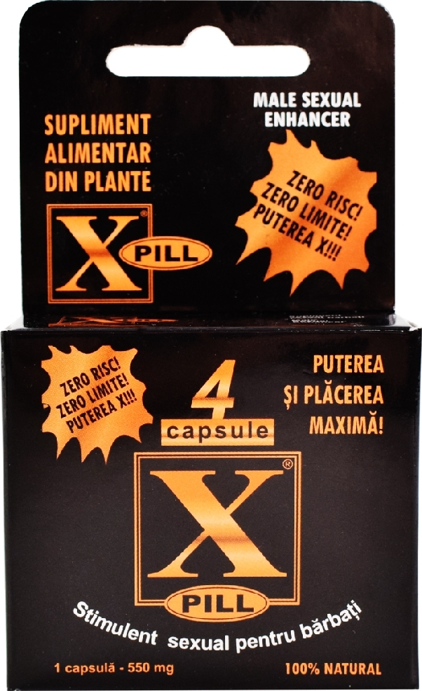 Esentiale - X-Pill Stimulent sexual pentru barbati 4 capsule, Erotic24.ro