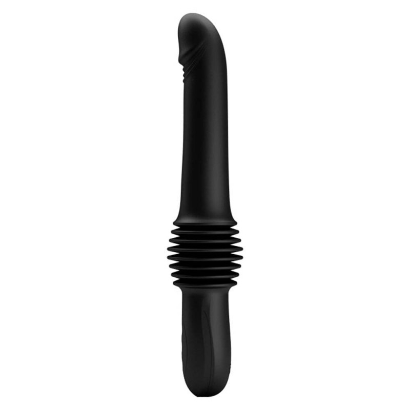 Vibratoare Mari - Vibrator Pazuzu 3 Thrusting Modes Silicon Negru 29.2 cm, Erotic24.ro