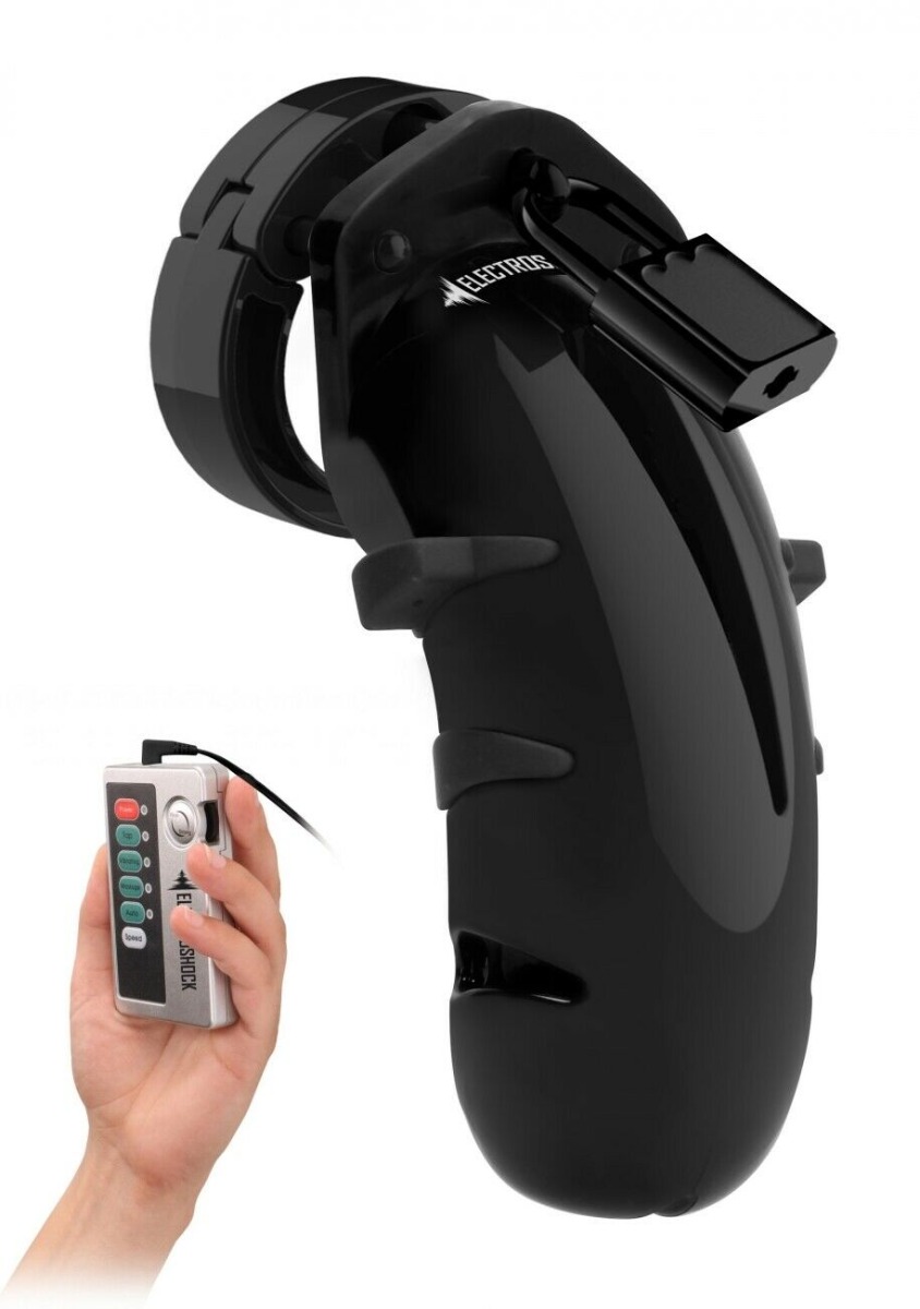 Hard Bondage - Cusca Castitate Electroshock cu Telecomanda , Erotic24.ro